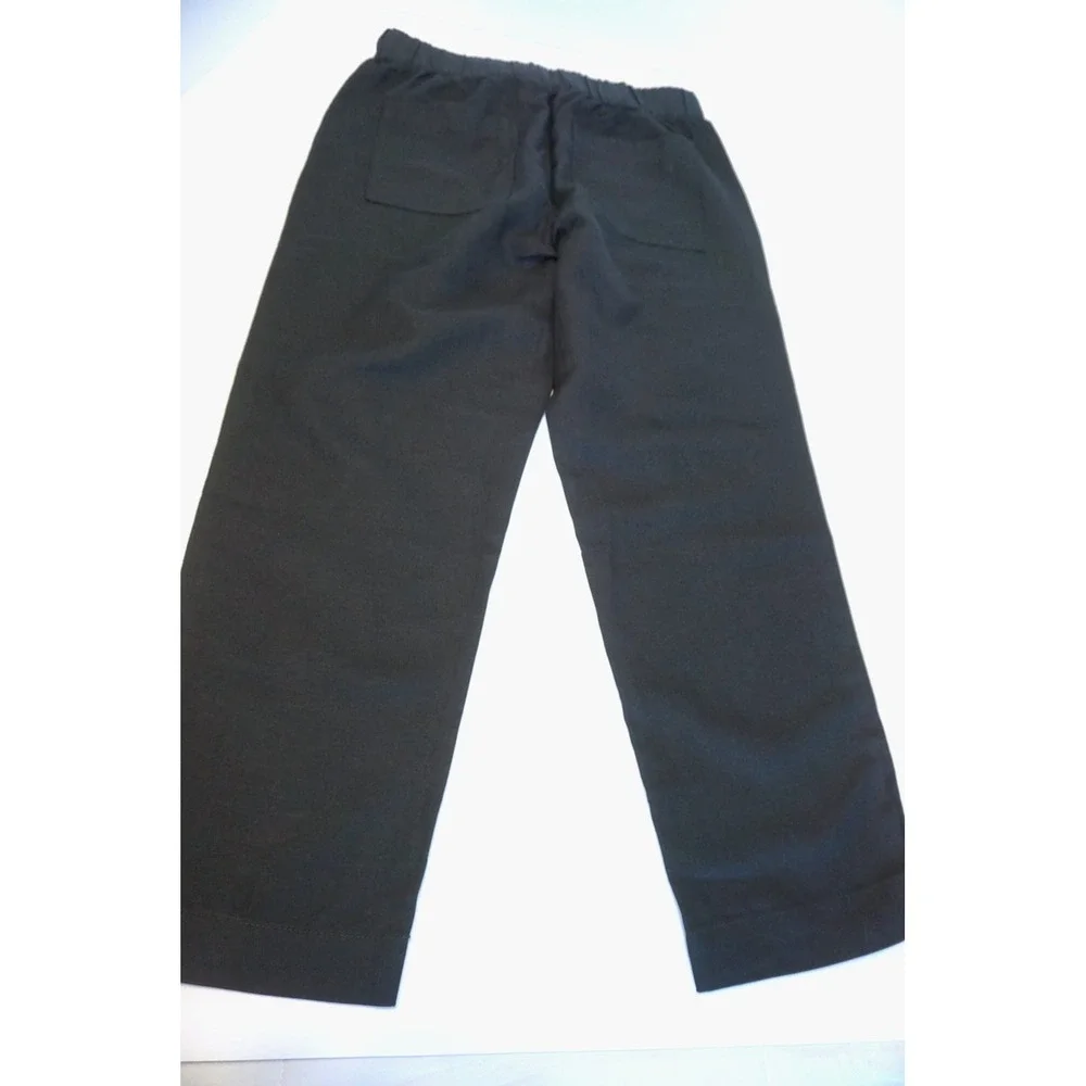 Banana Republic Black Linen Blend Elastic Waist Pull On Pants XS ITM 1868296